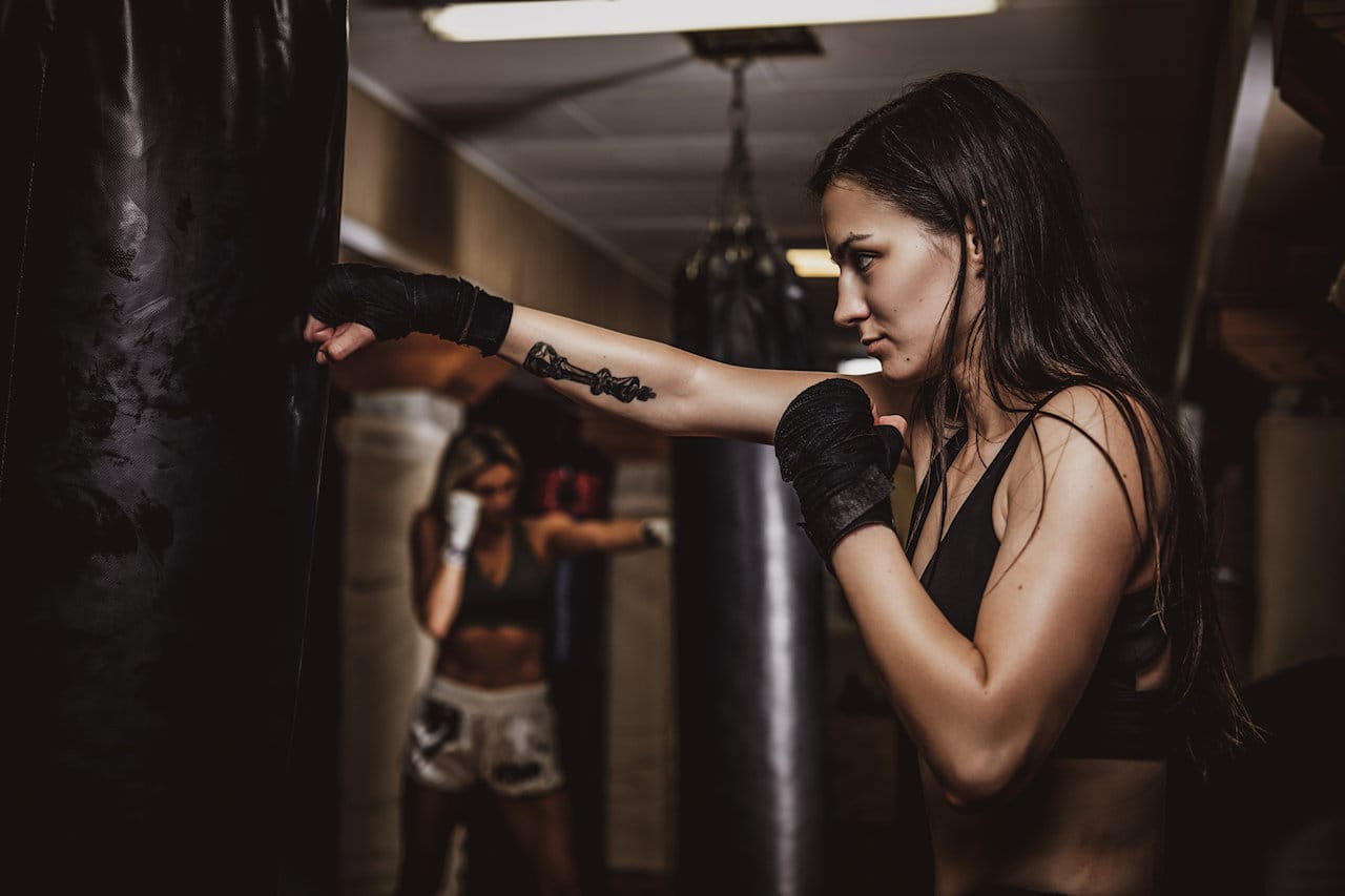 Entraînement au sac de frappe