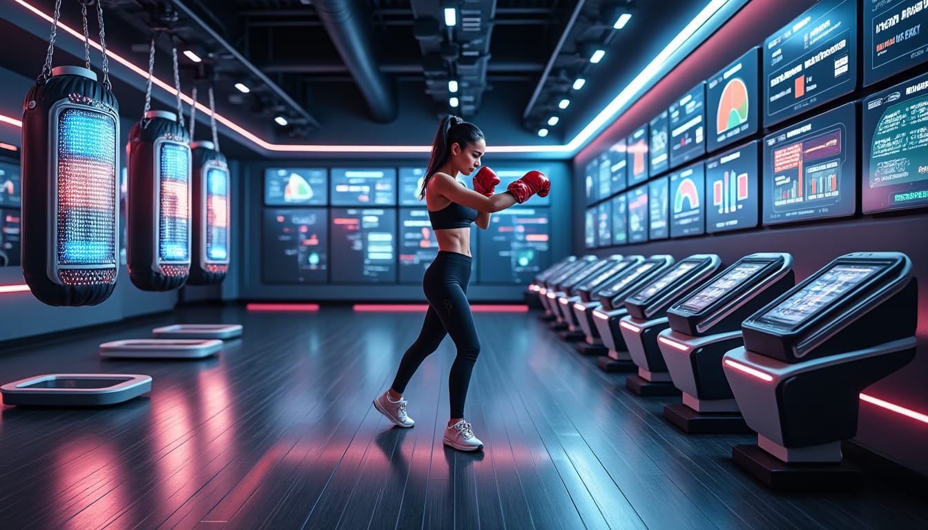 améliorez vos compétences en boxe avec le sac interactif de growl. toucher votre coach virtuel vous permettra de bénéficier d'un entraînement personnalisé et motivant. découvrez une nouvelle façon de progresser tout en vous divertissant !