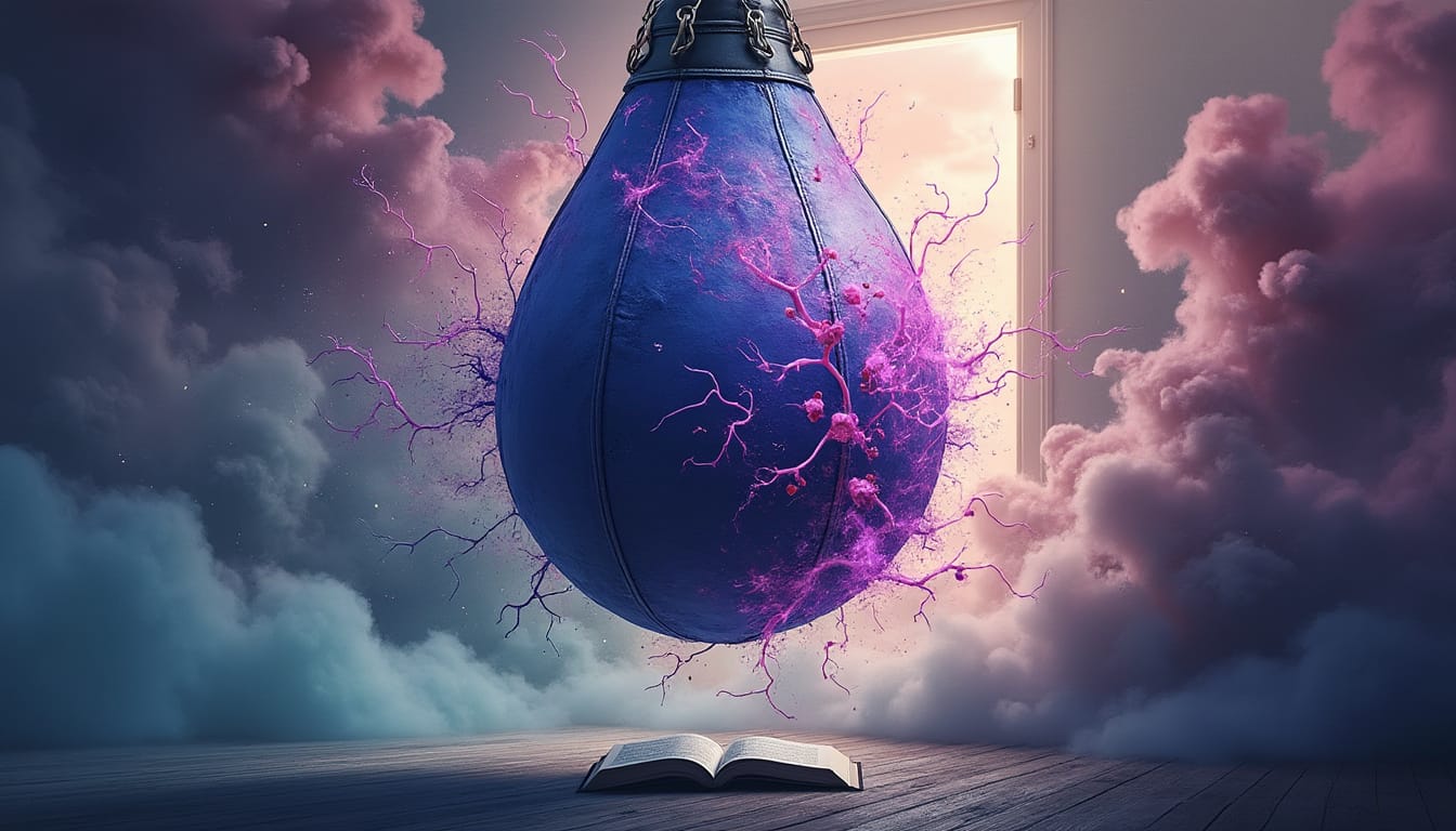 découvrez 'un sac de frappe mental', une œuvre captivante de sylvain sounier et maxime kerzanet, présentée par la compagnie claire sergent. plongez dans une exploration artistique audacieuse qui questionne les limites de la perception et de l'imaginaire.