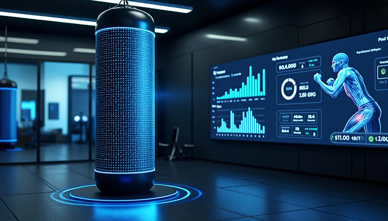 découvrez i-percut, la housse intelligente révolutionnaire pour sac de frappe, présentée au big 2024. optimisez votre entraînement avec cette innovation qui allie protection et technologie intelligente pour une expérience de boxe inégalée.